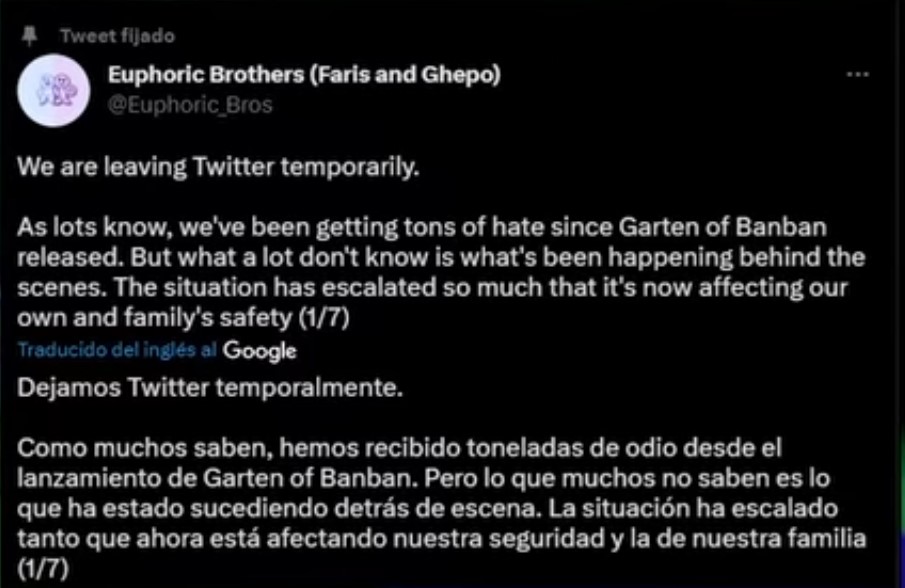 La polémica cancelación en Twitter de Garten Of Ban Ban