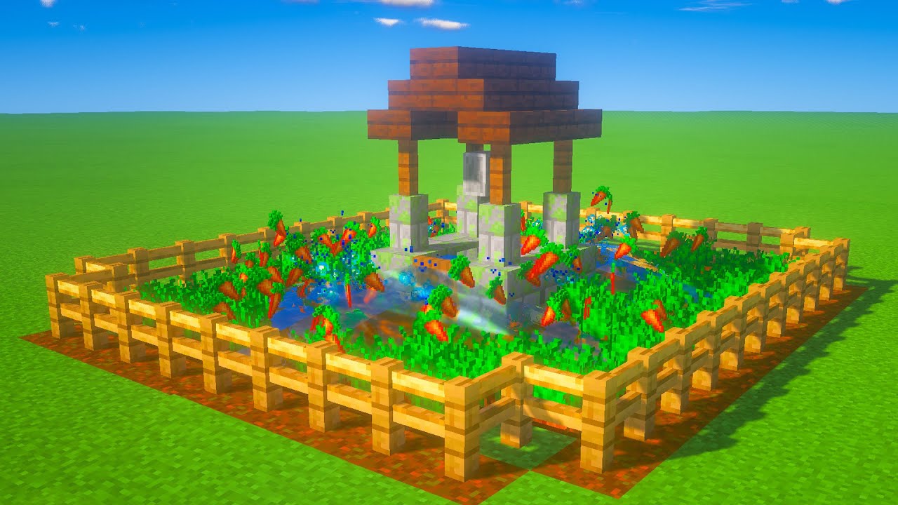 La Granja de Cultivos Automática Cuadruple en Minecraft